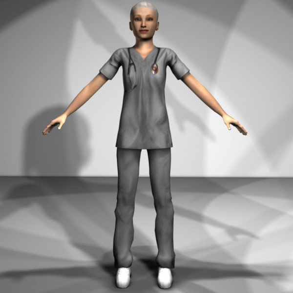 rigged medical personnel 3d model - Medical Personnel Collection Rigged - Women #2 by MasonMotion